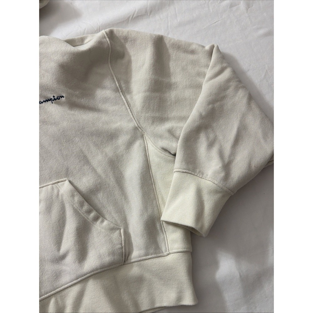 Champion Hoodie Women's Full Double zipup white Logo Size Large Cotton/Polyester - Picture 15 of 16